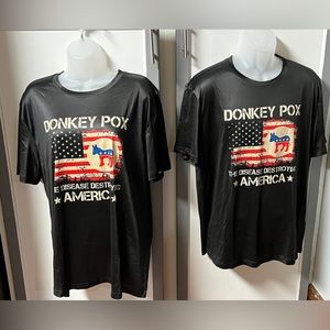 Large fast dry dem donkey polyester printed Tshirt